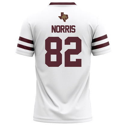 Texas State - NCAA Football : Isaac Norris - White Football Jersey