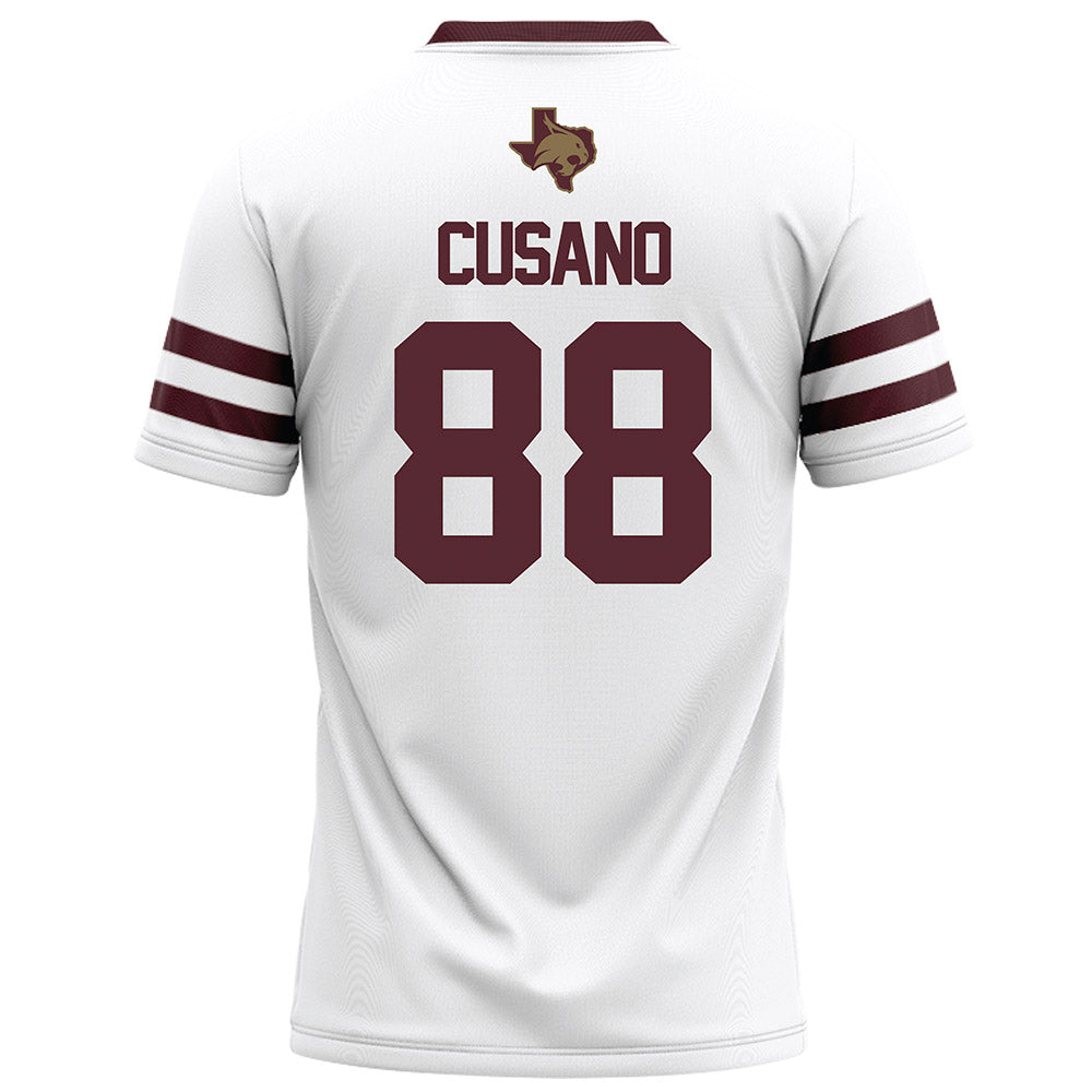 Texas State - NCAA Football : Tucker Cusano - White Football Jersey-1