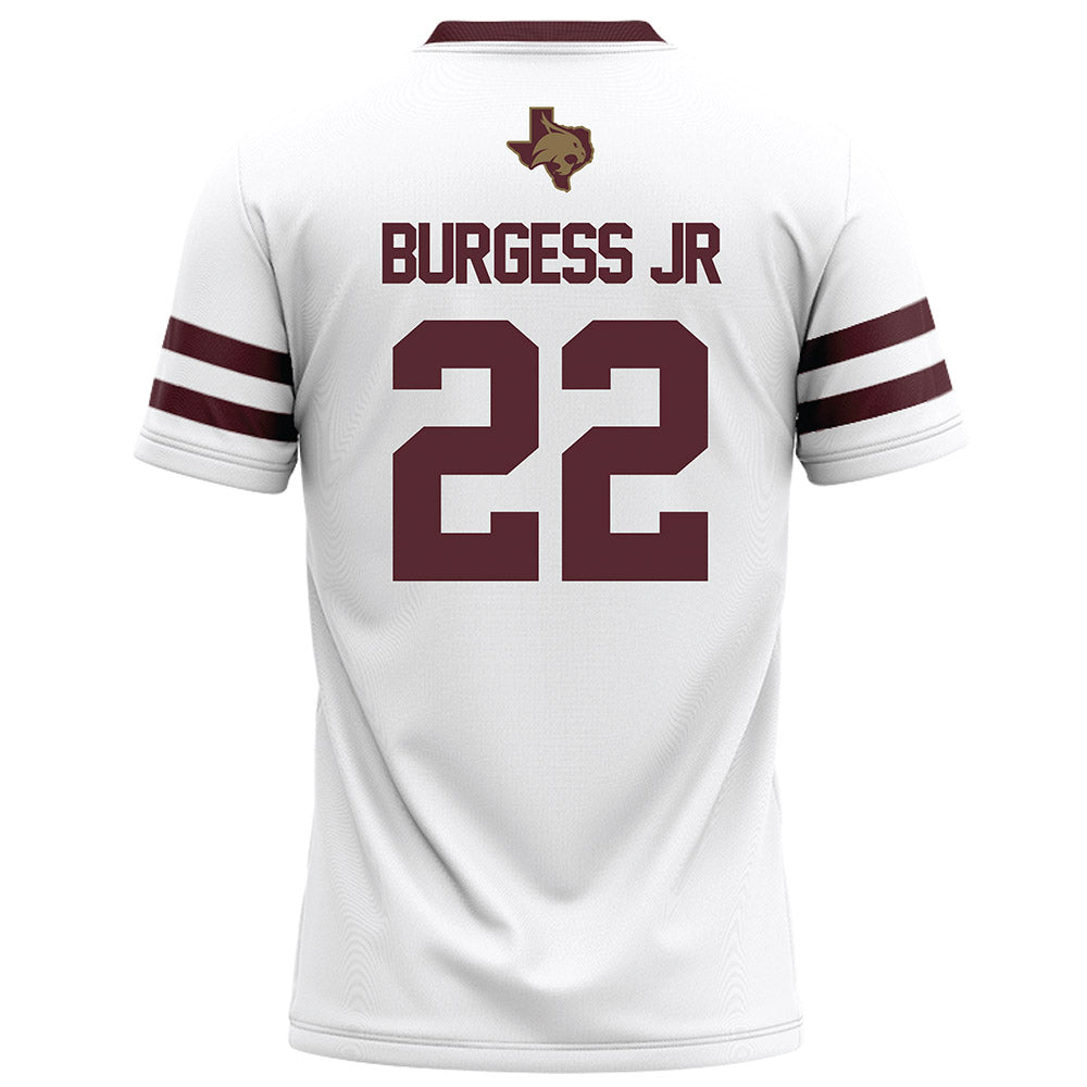 Texas State - NCAA Football : Torrance Burgess Jr - White Football Jersey-1