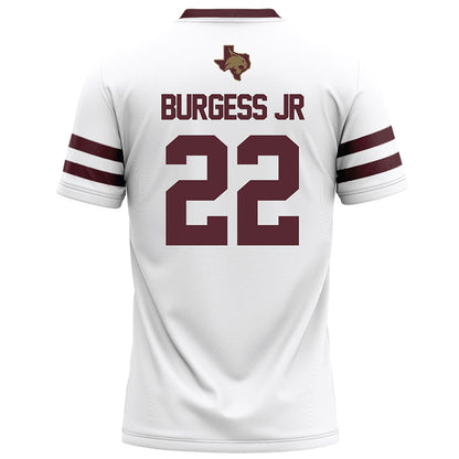 Texas State - NCAA Football : Torrance Burgess Jr - White Football Jersey-1