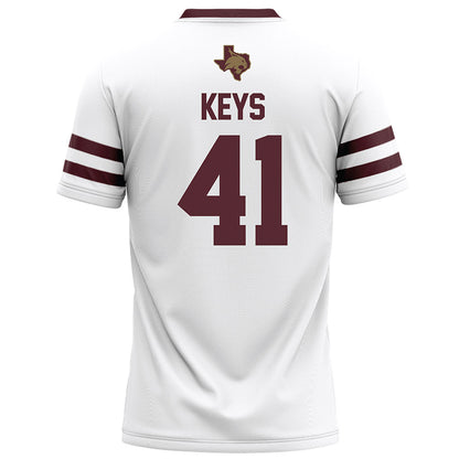 Texas State - NCAA Football : Dante Keys - White Football Jersey-1