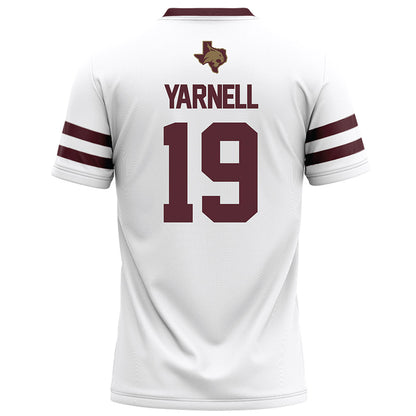 Texas State - NCAA Football : Nathaniel Yarnell - White Football Jersey-1