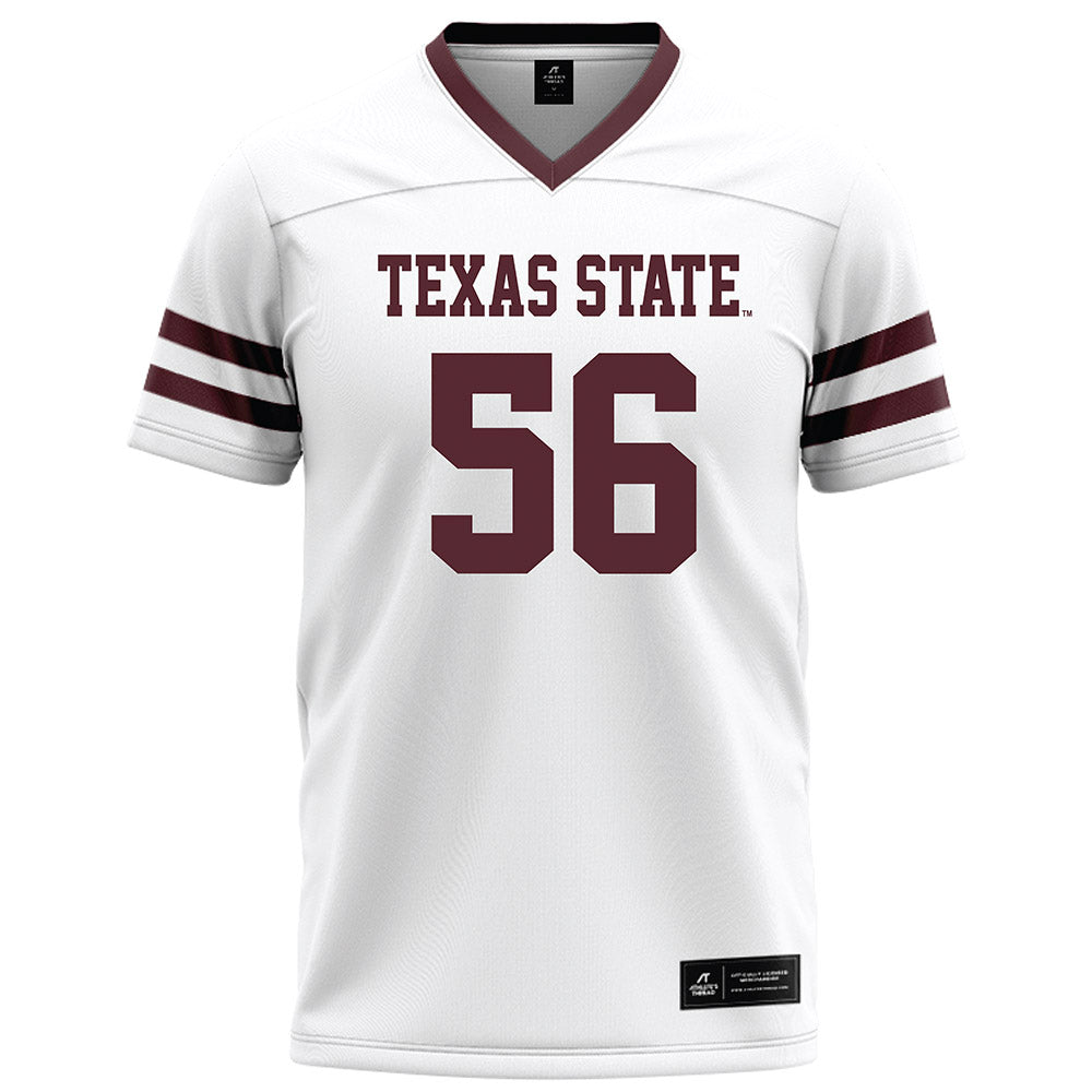 Texas State - NCAA Football : Trenton Burkhalter Jr. - White Football Jersey-0