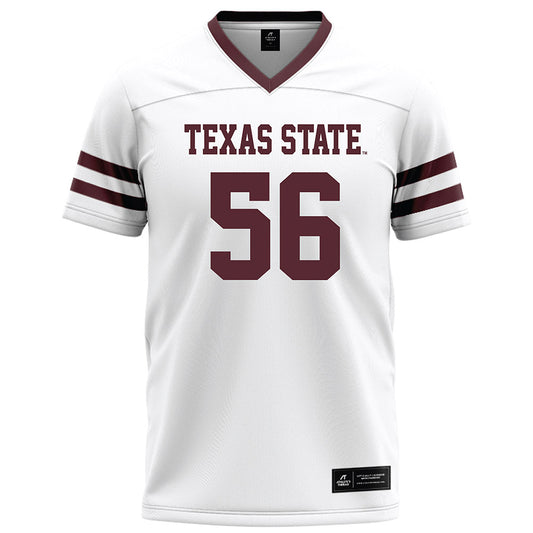 Texas State - NCAA Football : Trenton Burkhalter Jr. - White Football Jersey-0