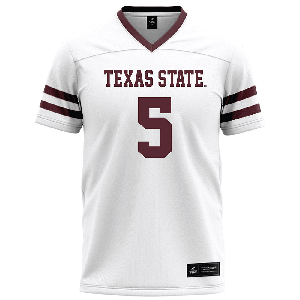 Texas State - NCAA Football : Jaylen Jenkins - White Football Jersey-0