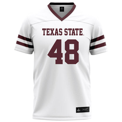 Texas State - NCAA Football : Austin Turner - White Football Jersey-0