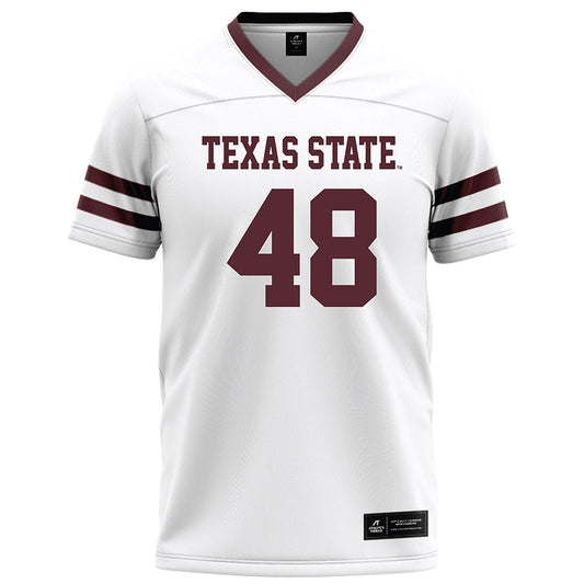 Texas State - NCAA Football : Austin Turner - White Football Jersey-0