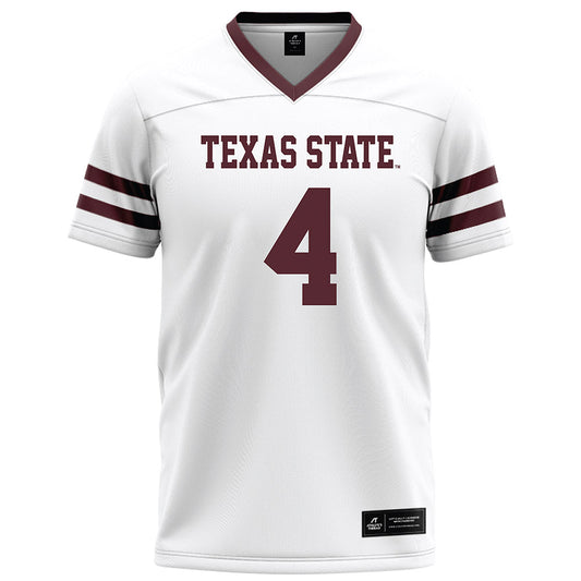 Texas State - NCAA Football : Khamari Terrell - White Football Jersey-0
