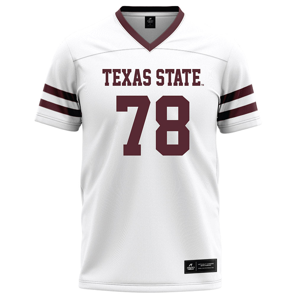 Texas State - NCAA Football : Anfernee Crease - White Football Jersey-0