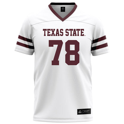 Texas State - NCAA Football : Anfernee Crease - White Football Jersey-0