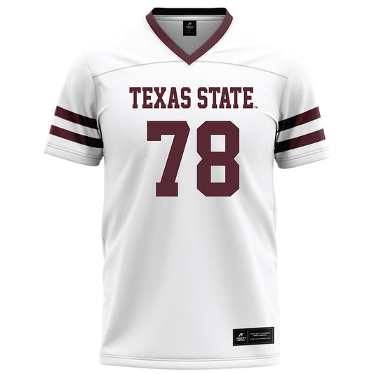 Texas State - NCAA Football : Anfernee Crease - White Football Jersey-0