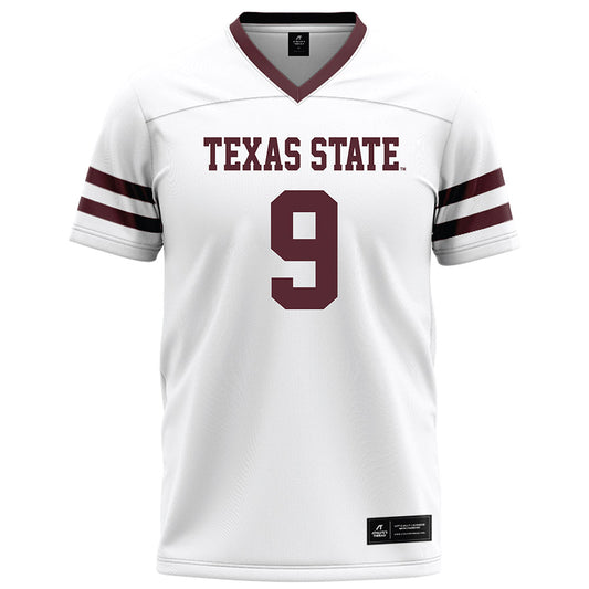 Texas State - NCAA Football : Jaden Rios - White Football Jersey-0