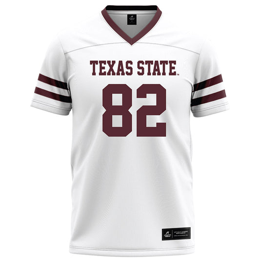 Texas State - NCAA Football : Isaac Norris - White Football Jersey