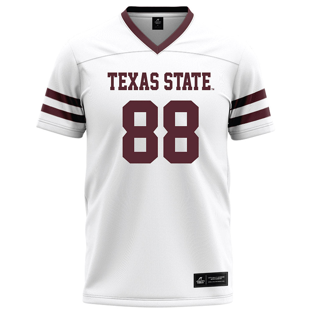 Texas State - NCAA Football : Tucker Cusano - White Football Jersey-0