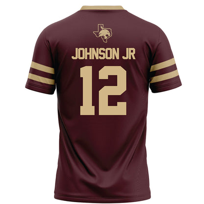 Texas State - NCAA Football : Lorenzo Johnson Jr - Maroon Football Jersey-1