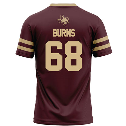 Texas State - NCAA Football : Sully Burns - Maroon Football Jersey-1
