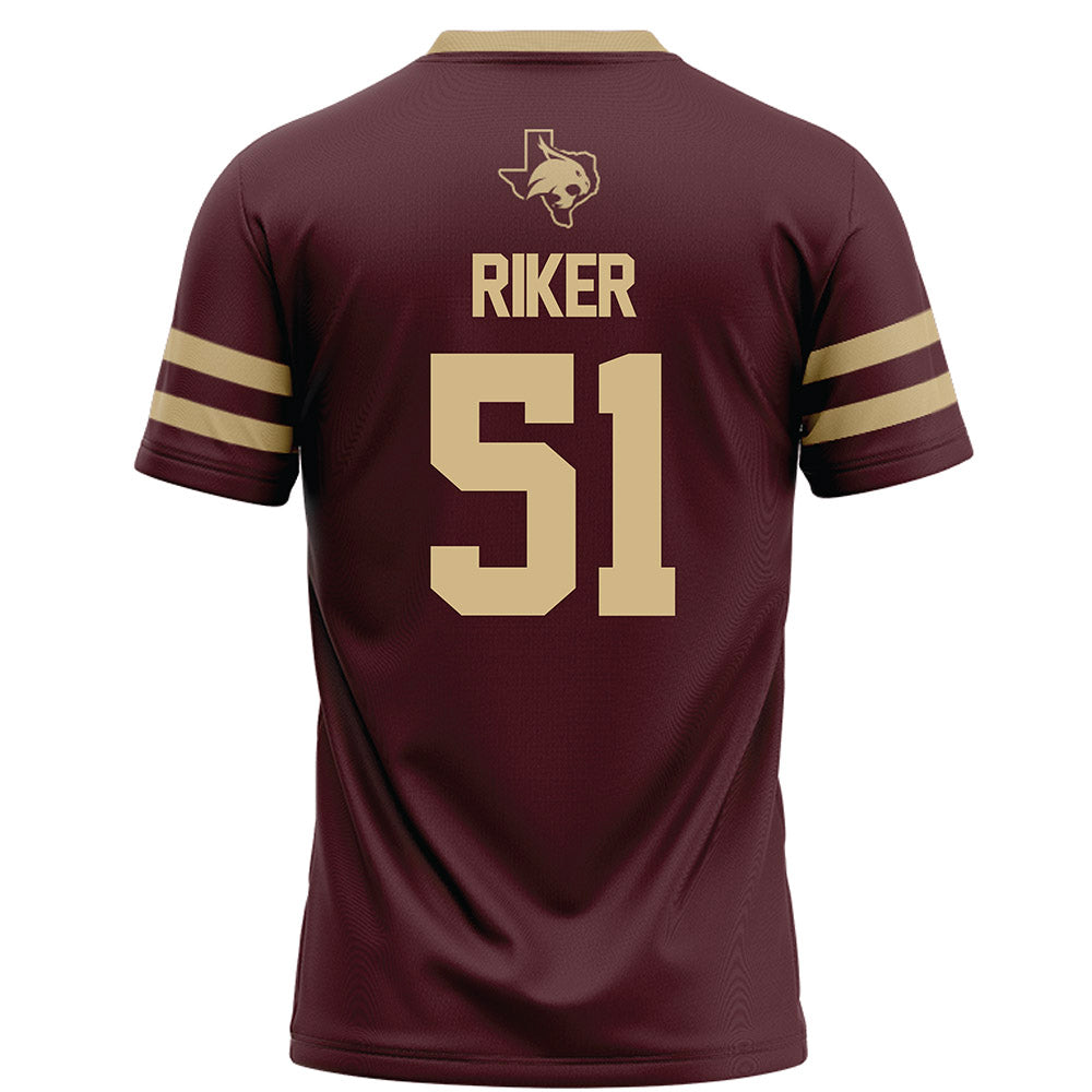 Texas State - NCAA Football : Brock Riker - Maroon Football Jersey-1