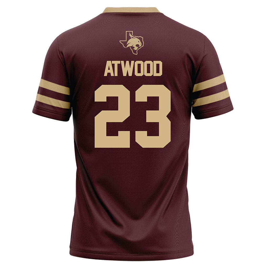 Texas State - NCAA Football : Amarion Atwood - Maroon Football Jersey-1
