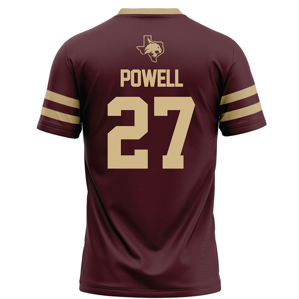 Texas State - NCAA Football : Cordarian Powell - Maroon Football Jersey-1
