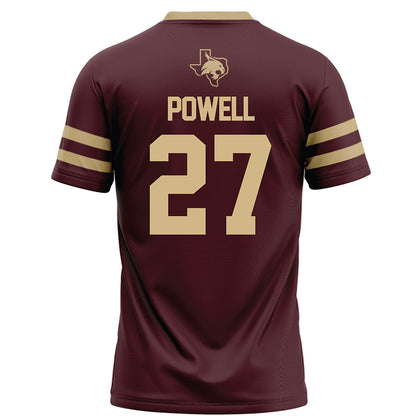 Texas State - NCAA Football : Cordarian Powell - Maroon Football Jersey-1