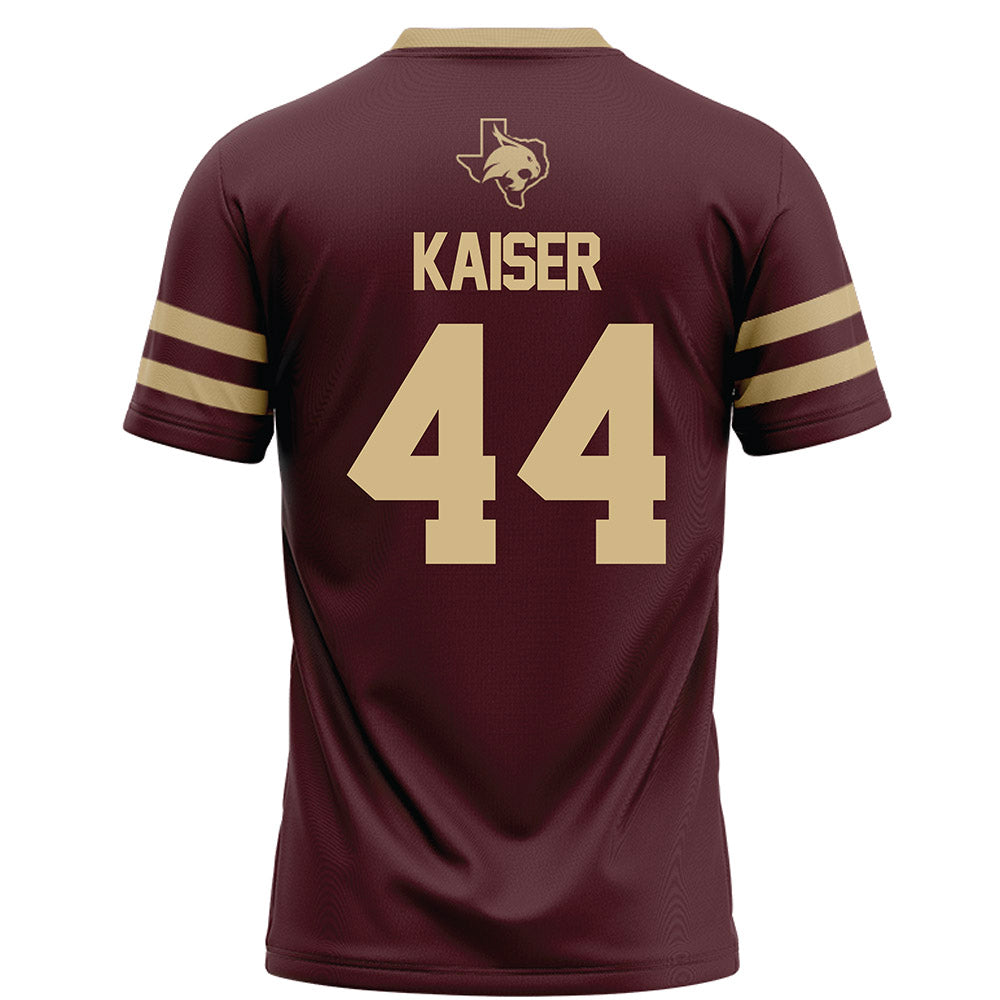 Texas State - NCAA Football : Karson Kaiser - Maroon Football Jersey-1