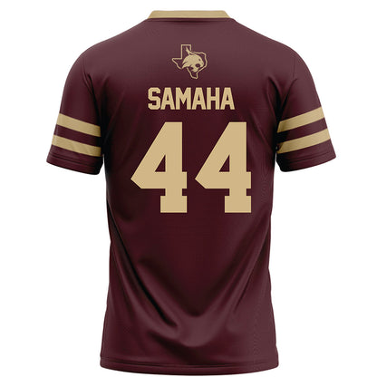 Texas State - NCAA Football : Austin Samaha - Maroon Football Jersey