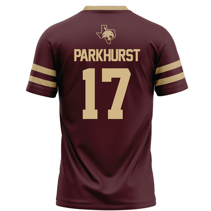 Texas State - NCAA Football : Gavin Parkhurst - Maroon Football Jersey-1