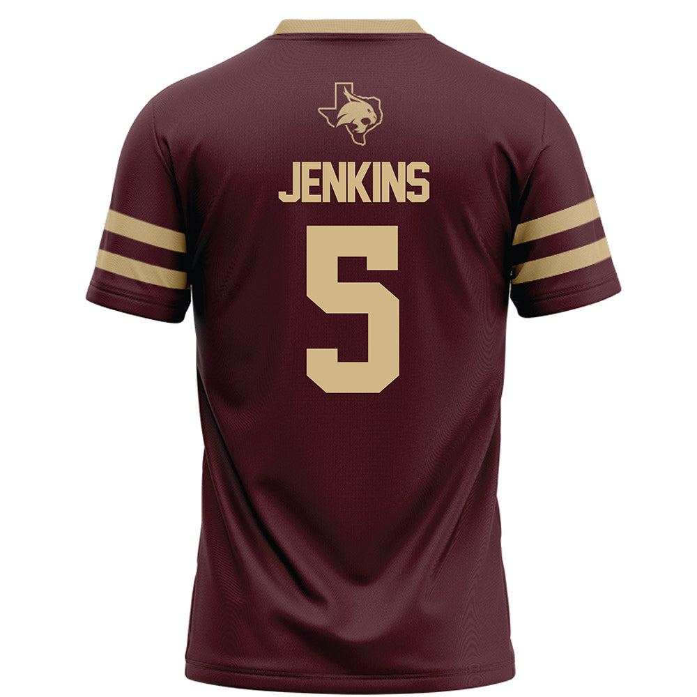 Texas State - NCAA Football : Jaylen Jenkins - Maroon Football Jersey-1