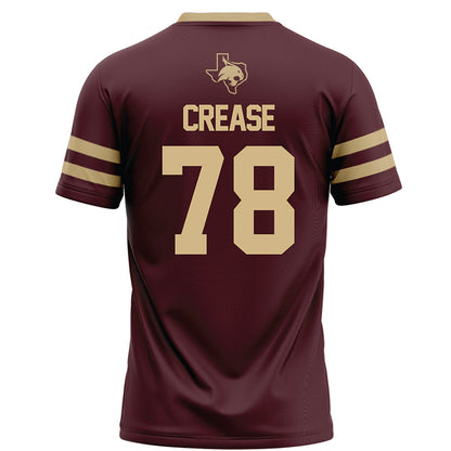 Texas State - NCAA Football : Anfernee Crease - Maroon Football Jersey-1