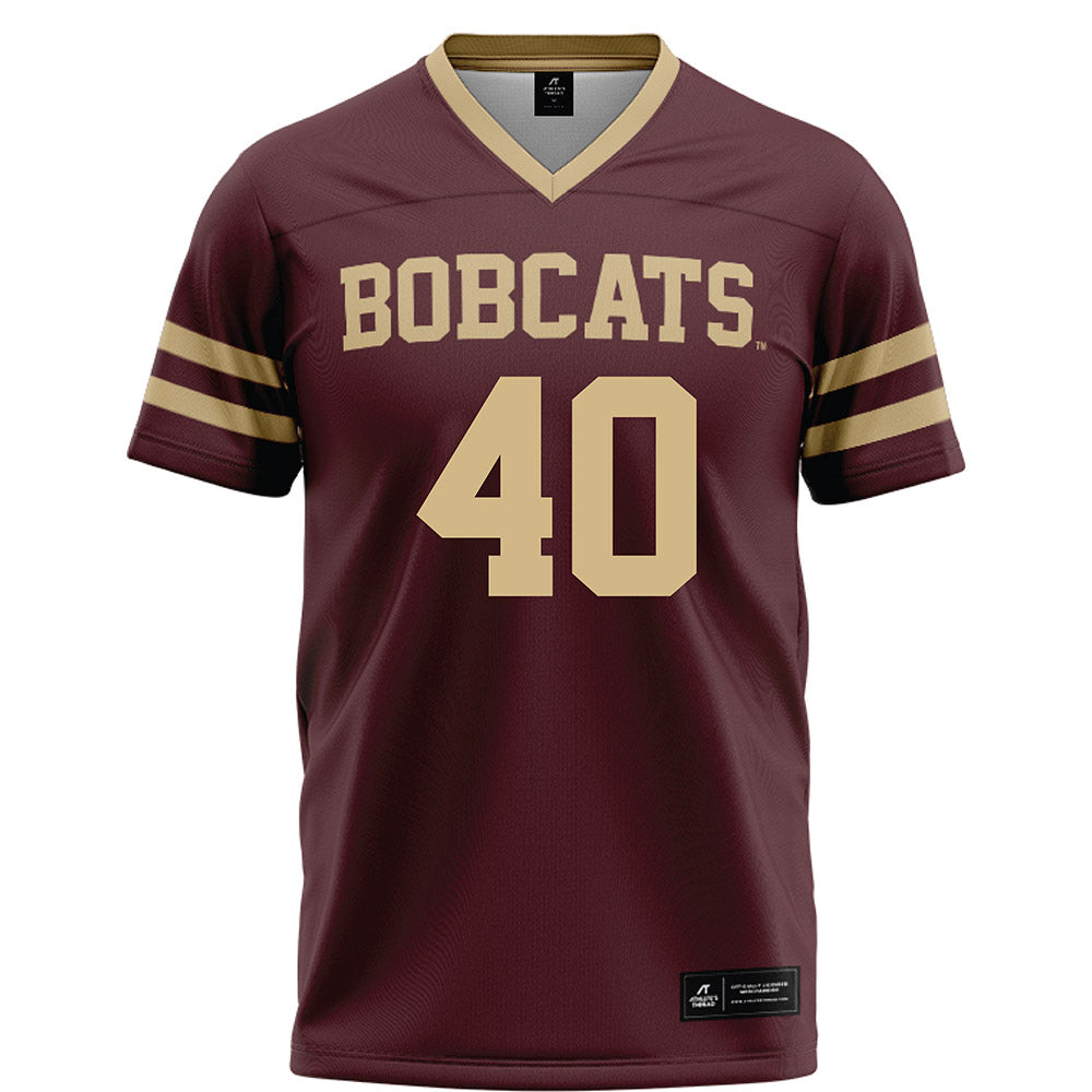 Texas State - NCAA Football : Lars Rau - Maroon Football Jersey