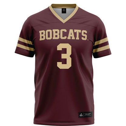Texas State - NCAA Football : Michael Boudoin III - Maroon Football Jersey-0