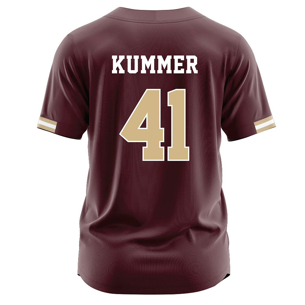 Texas State - NCAA Baseball : Theo Kummer - Maroon Jersey-1
