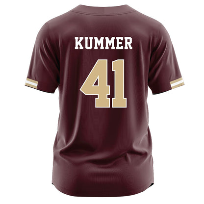 Texas State - NCAA Baseball : Theo Kummer - Maroon Jersey-1