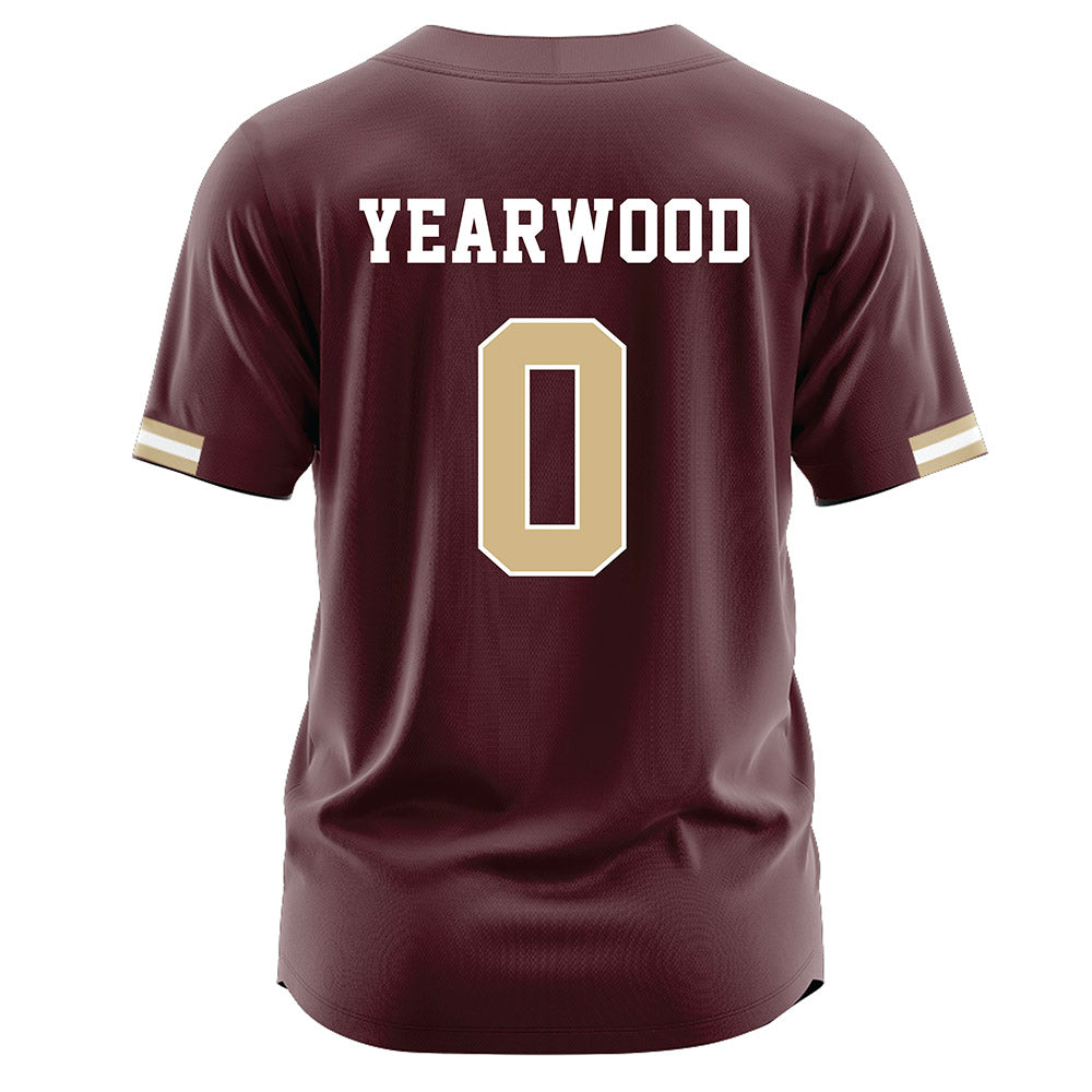 Texas State - NCAA Baseball : Alex Yearwood - Maroon Jersey-1