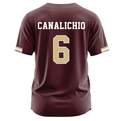 Texas State - NCAA Baseball : Will Canalichio - Maroon Jersey-1