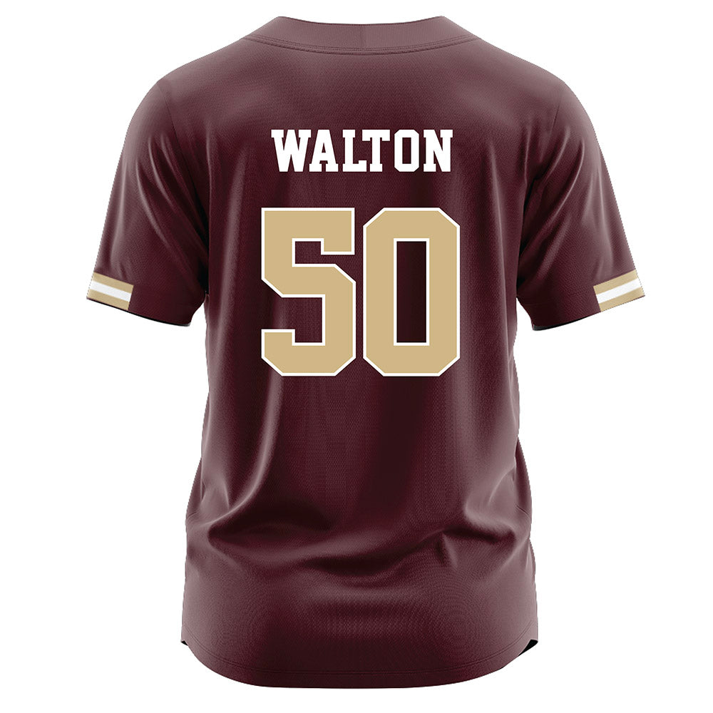 Texas State - NCAA Baseball : Tyler Walton - Maroon Jersey-1