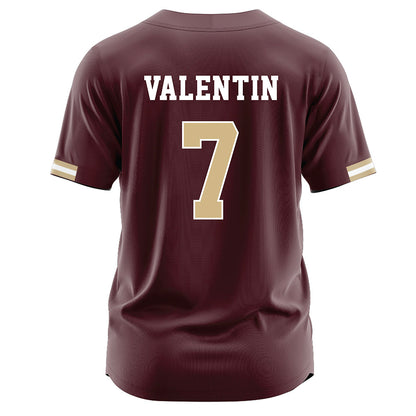 Texas State - NCAA Baseball : Alex Valentin - Maroon Jersey-1