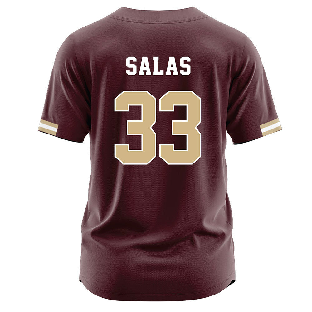 Texas State - NCAA Baseball : Manny Salas - Maroon Jersey-1