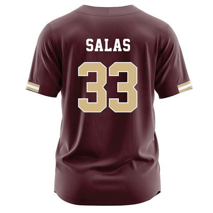 Texas State - NCAA Baseball : Manny Salas - Maroon Jersey-1