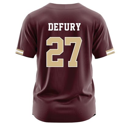 Texas State - NCAA Baseball : Coy DeFury - Maroon Jersey-1