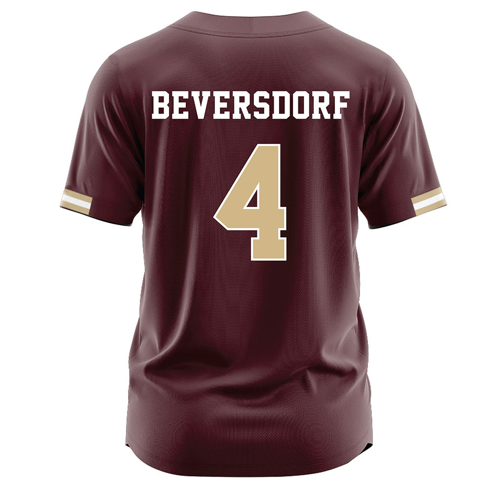 Texas State - NCAA Baseball : Alec Beversdorf - Maroon Jersey-1