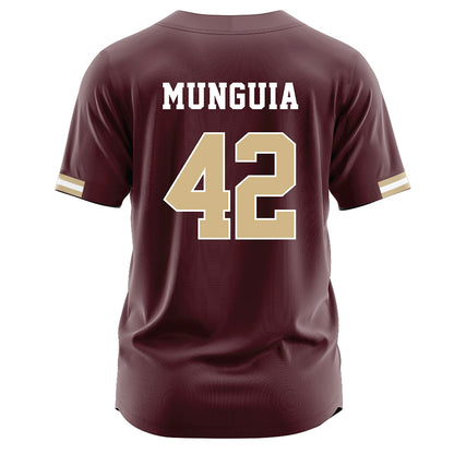 Texas State - NCAA Baseball : Austin Munguia - Maroon Jersey-1