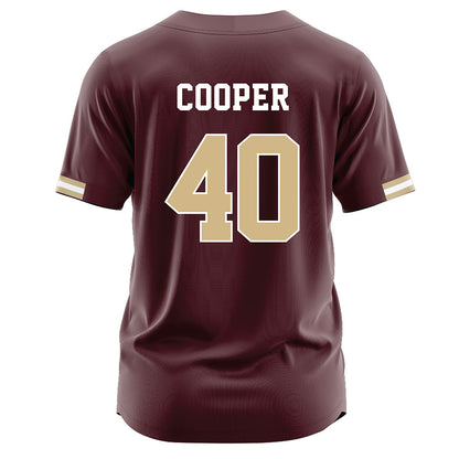 Texas State - NCAA Baseball : Wade Cooper - Maroon Jersey-1