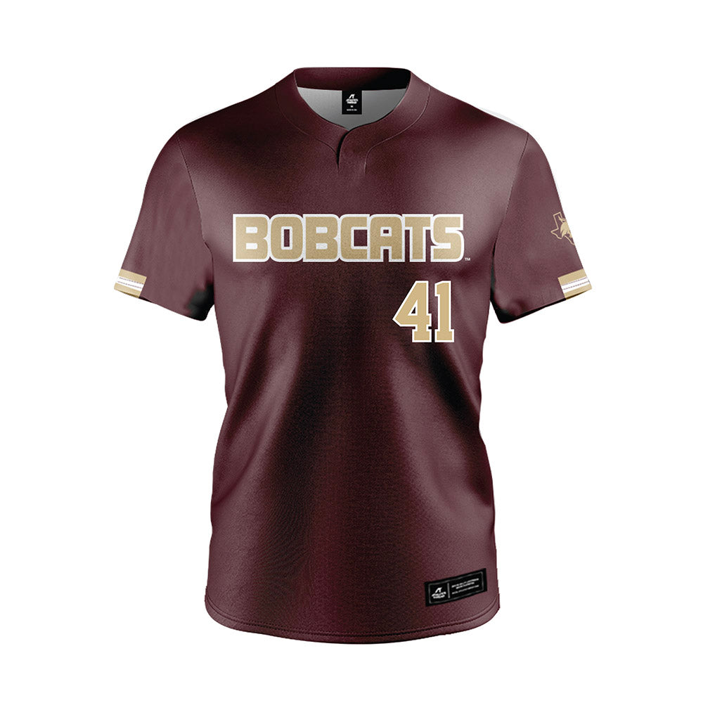 Texas State - NCAA Baseball : Theo Kummer - Maroon Jersey-0