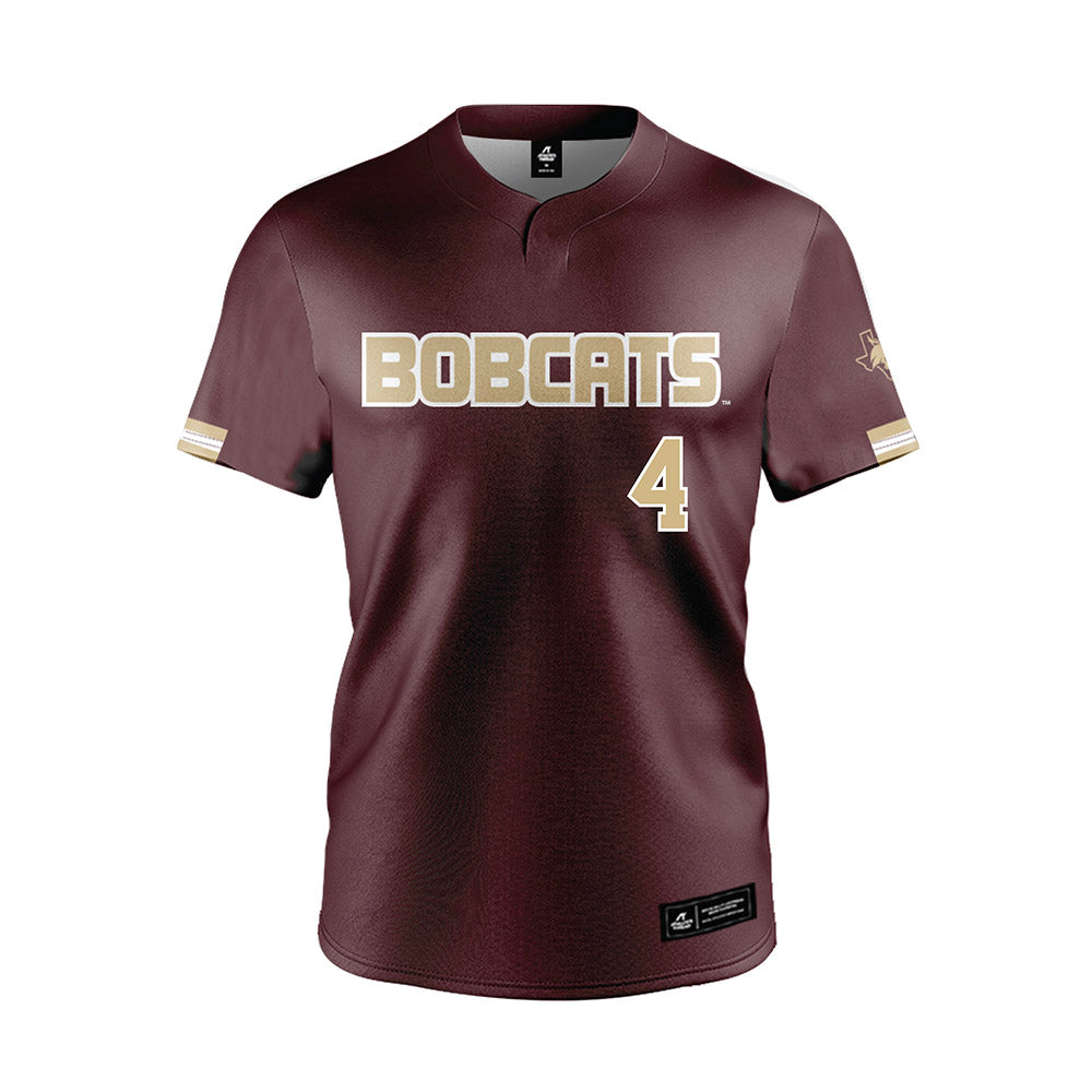 Texas State - NCAA Baseball : Alec Beversdorf - Maroon Jersey-0