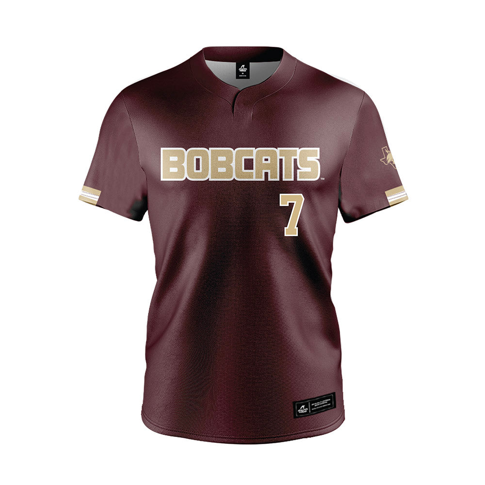 Texas State - NCAA Baseball : Alex Valentin - Maroon Jersey-0
