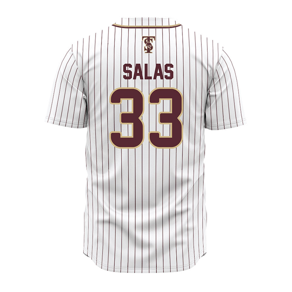 Texas State - NCAA Baseball : Manny Salas - White Jersey-1