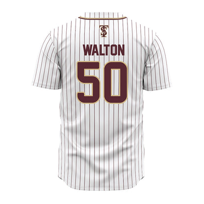 Texas State - NCAA Baseball : Tyler Walton - White Jersey-1