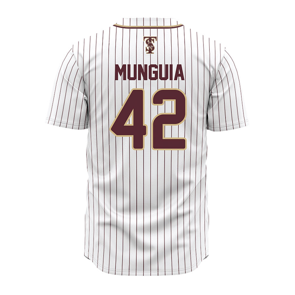 Texas State - NCAA Baseball : Austin Munguia - White Jersey-1