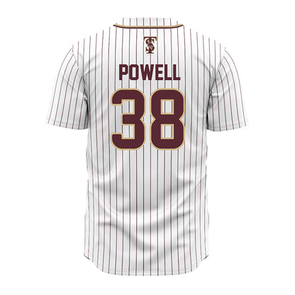 Texas State - NCAA Baseball : Ty Powell - White Jersey-1